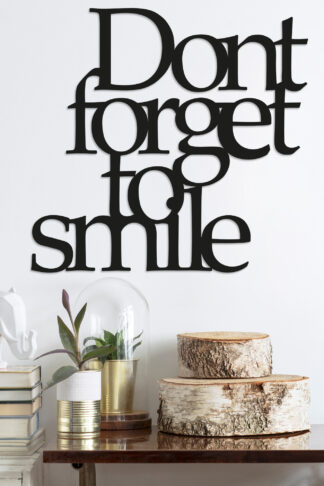 ASIR Kovová dekorácia na stenu DON'T FORGET FOR SMILE 70 cm