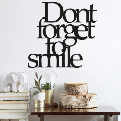 ASIR Kovová dekorácia na stenu DON'T FORGET FOR SMILE 70 cm