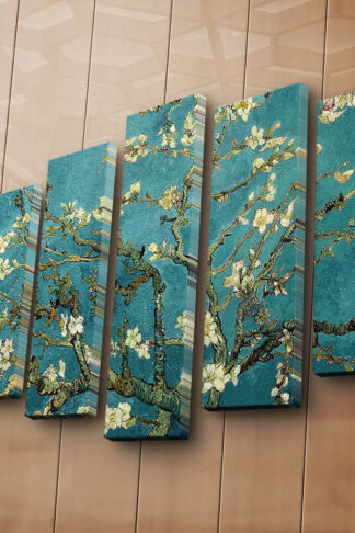 ASIR Súbor obrazov na plátne reprodukcia ALMOND BLOSSOM V. V. GOGH 105 cm