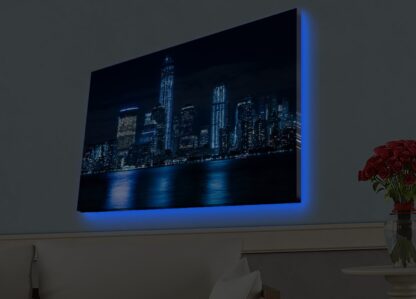 ASIR Obraz na plátne s LED podsvietením MRAKODRAPY 45 cm