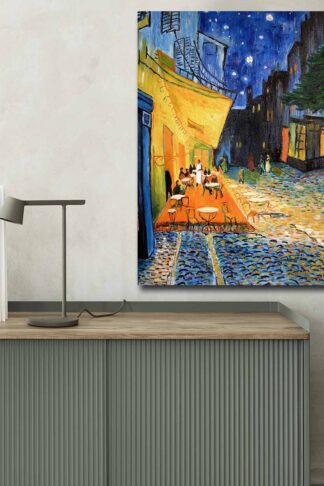 ASIR Reprodukcia maľby na plátne TERASA KAVIARNE V NOCI V. V. GOGH 70 cm