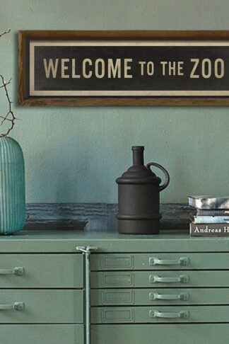 ASIR Obraz na stenu WELCOME TO THE ZOO 19 cm MDF
