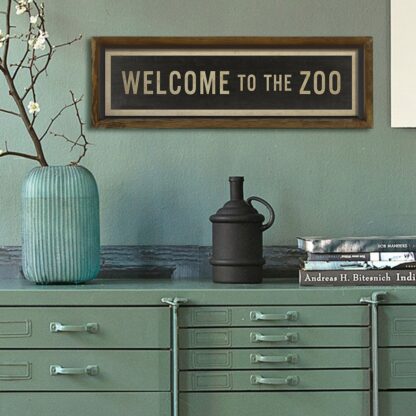 ASIR Obraz na stenu WELCOME TO THE ZOO 19 cm MDF