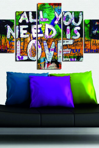 ASIR Sada nástenných obrazov ALL YOU NEED IS LOVE 92 cm MDF
