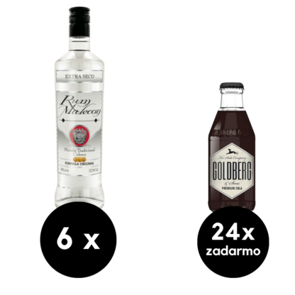 6 x Malecon Extra Seco + 24 x Goldberg cola zadarmo