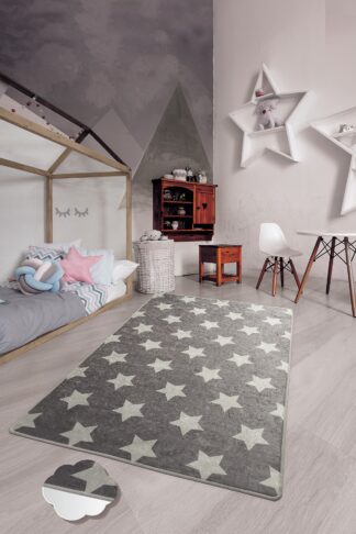 ASIR Koberec 100 x 160 STARS sivý