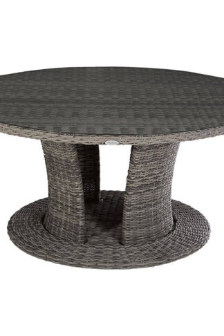 Deokork Ratanový stôl jedálenský BORNEO LUXURY priemer 160 cm (sivá)