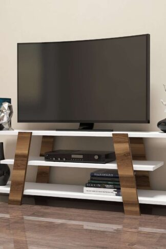 ASIR TV stolík FLOWER orech biely