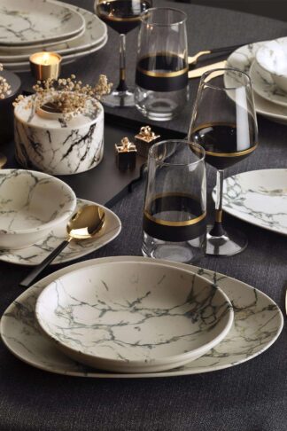 ASIR Porcelánová jedálenská súprava 24 ks MARBLE