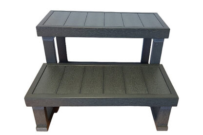Hanscraft Schodíky k vírivke - 2 stupne (šírka 63 cm) - drevoplast/hnedé