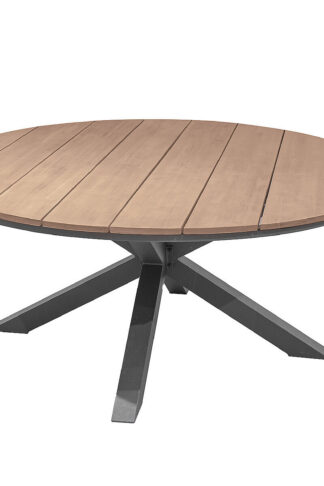 Hliníkový jedálenský stôl COLUMBIA ø 112 cm (antracit)
