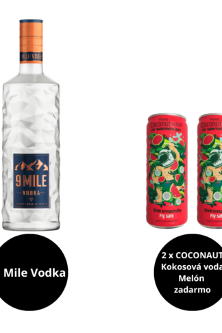 9 Mile Vodka + 2 x COCONAUT Melónová voda