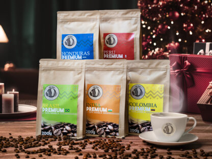 Milenial Cafe Darčeková degustačná sada - päť druhov zrnkovej kávy - 100% Arabica