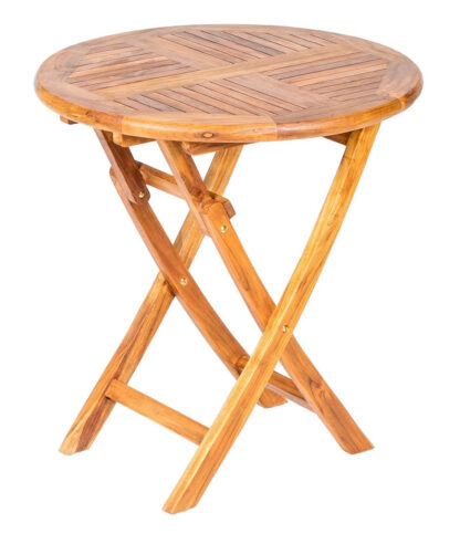 DEOKORK Teakový skladací stôl VASCO 120 × 80 × 78 cm | obdĺžnik