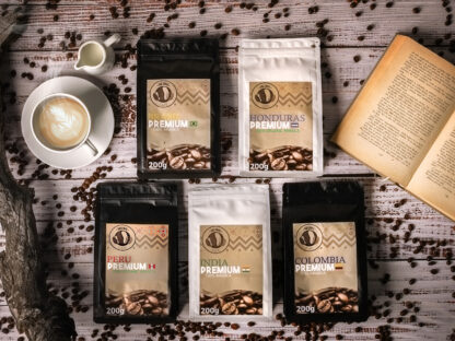 Degustačná sada - 5 druhov zrnkovej kávy - 100% Arabica