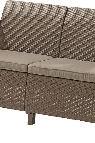 Deokork Záhradná ratanová pohovka 2-miestna CORFU LOVE SEAT (cappuccino)
