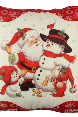 ASIR Dekoračný vankúšik SANTA A SNEHULIAK 43 cm bavlna/polyester