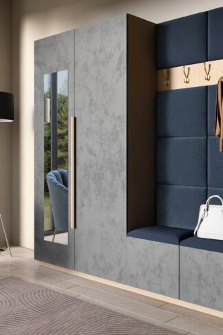 Eltap Čalúnený panel SET QUADRATTA 100x200 tmavomodrý
