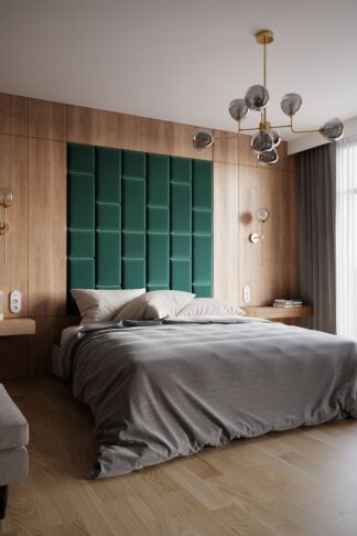 Eltap Čalúnený panel SET QUADRATTA 180x180 zelený