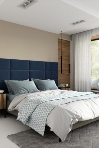 Eltap Čalúnený panel SET QUADRATTA 240x90 modrý
