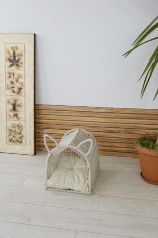 ASIR Povrázková skryša pre mačky LONO krémová 44 cm