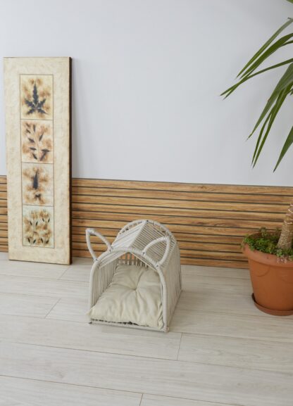 ASIR Povrázková skryša pre mačky LONO krémová 44 cm