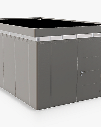 Biohort Záhradný domček BIOHORT Casanova 330 × 530 cm (sivý kremeň metalíza) Orientácia dverí vľavo