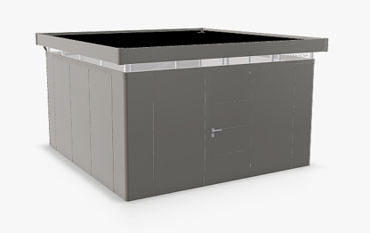 Biohort Záhradný domček BIOHORT Casanova 430 × 430 cm (sivý kremeň metalíza) Orientácia dverí vľavo
