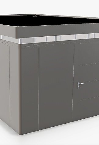Biohort Záhradný domček BIOHORT Casanova 430 × 630 cm (sivý kremeň metalíza) Orientácia dverí vľavo