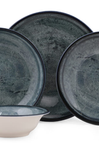ASIR Porcelánová jedálenská súprava 24 ks AQUA modrá tyrkysová