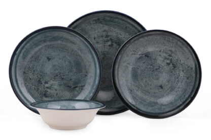 ASIR Porcelánová jedálenská súprava 24 ks AQUA modrá tyrkysová